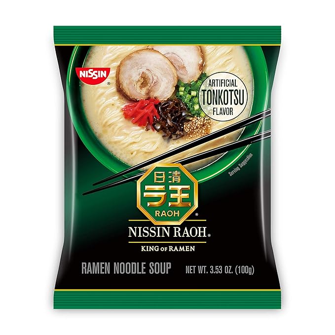 Nissin RAOH Ramen Noodle Soup, Tonkotsu, 3.53 Ounce (Pack of 6)