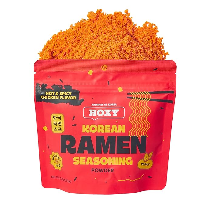 HOXY Journey of Korea "Korean Ramen Seasoning" | Gluten Free, Vegan | Finest Ramen Seasoning Powder | 5.3oz (HOT & SPICY CHICKEN, Pack of 1)