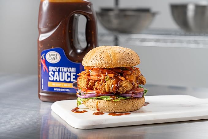 Sauce Craft Spicy Teriyaki Sauce, Bold Umami Heat with a Hint of Sweetness, Perfect for Grilling, Glazing, and Dipping, 0.5 Gallon