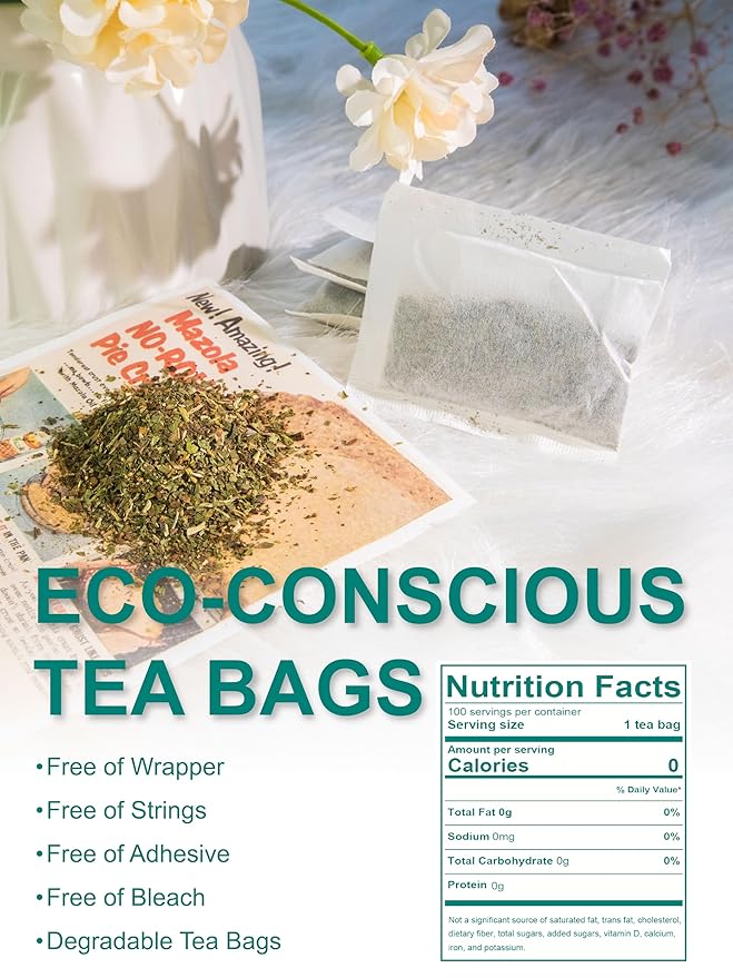 TeeLux Dandelion Leaf & Root Tea Bags, Natural Roasted Dandelion Root with Fresh Dandelion Leaf Herbal Tea, Caffeine Free, 100 Count