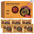 HealSpot High Protein Instant Ramen, 31g Plant Based Protein, Low Fat, Low Carb, Non GMO, Keto Friendly, Plant Based Dry Mixed Ramen, 6 Packs of Hot Pot Flavor | 50% Protein, Keto Friendly, Vegen Friendly, Healthy Quick Meal