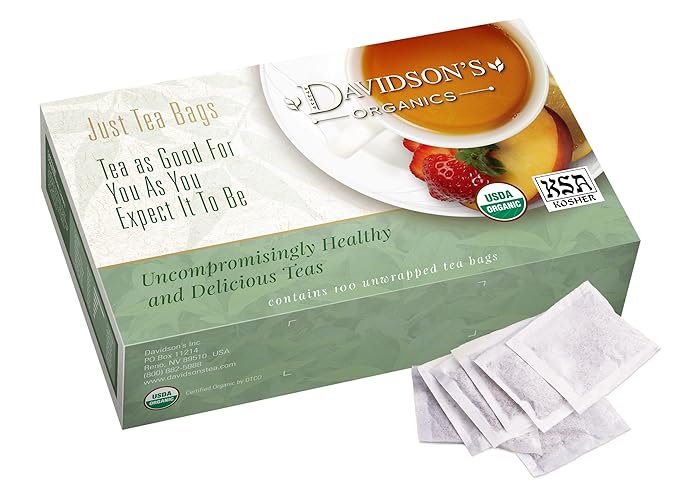 Davidson's Organics, Tulsi Hibiscus Flower, 100-count Unwrapped Tea Bags