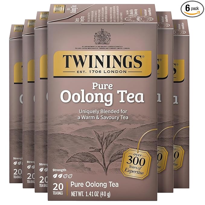 Twinings of London Pure Oolong Tea Bags, 20 Count (Pack of 6)