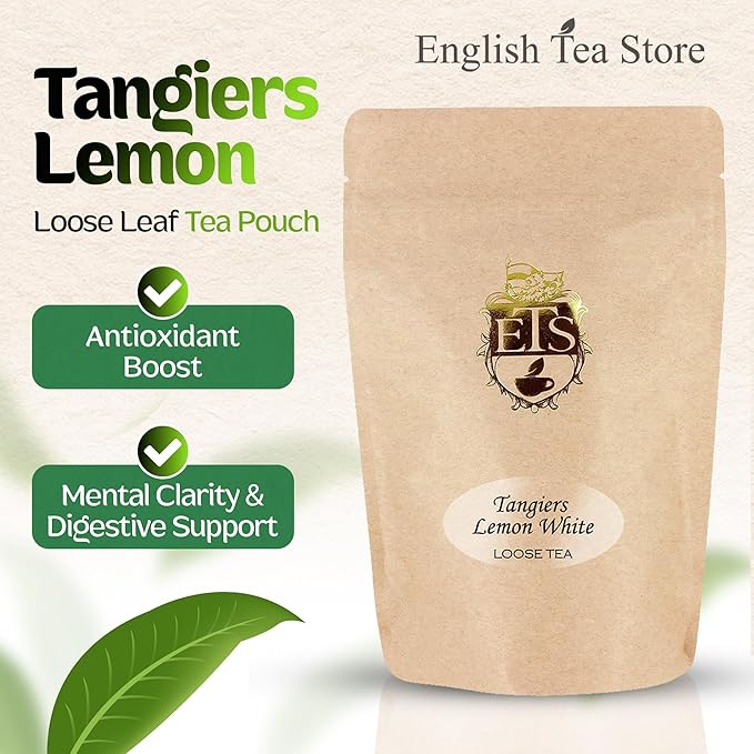 English Tea Store Loose Leaf, Tangiers Lemon Flavored White Tea, 2 Ounce
