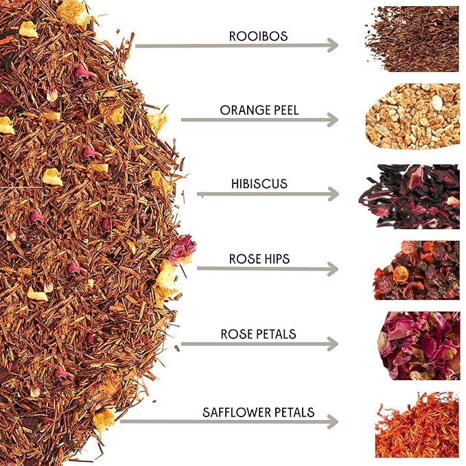 The Tea Spot Blood Orange Smoothie Herbal Tea | Blend of Rooibos Tea, Orange Peel, Hibiscus, Rosehips, Rose Petals, Safflowers, and Vanilla Flavors | Caffeine-Free 15 Tea Bags