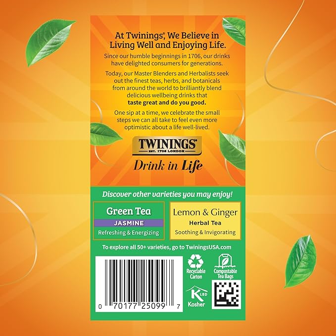 Twinings Tea Lemon Green Tea, 20 ct