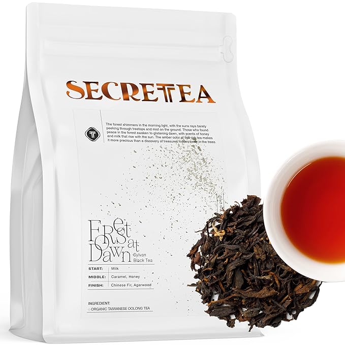 Organic Sylvan Black Tea | BREAKFAST TEA | NATURAL ANTIOXIDANTS | 4 Oz Pure Loose-Leaf (50+ Cups) I 100% Hand Crafted Tea | By T SECRETEA, Forest at Dawn