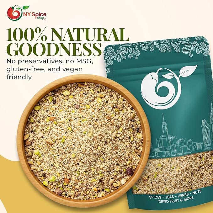 NY Spice Shop Dukkah Spice Blend - Traditional Egyptian Dukkah Mix Seasoning of Nuts and Spices - Perfect for Middle Eastern Cuisine (4 Ounce (Pack of 1))