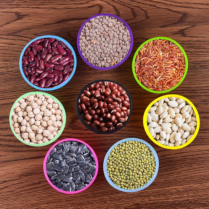 Coopay 8 Pieces Mini Silicone Pinch Bowls Colorful Heat Resistant Snack Prep and Serve Bowls, Unbreakable, Flexible, 1.75 Oz (Solid Colors)