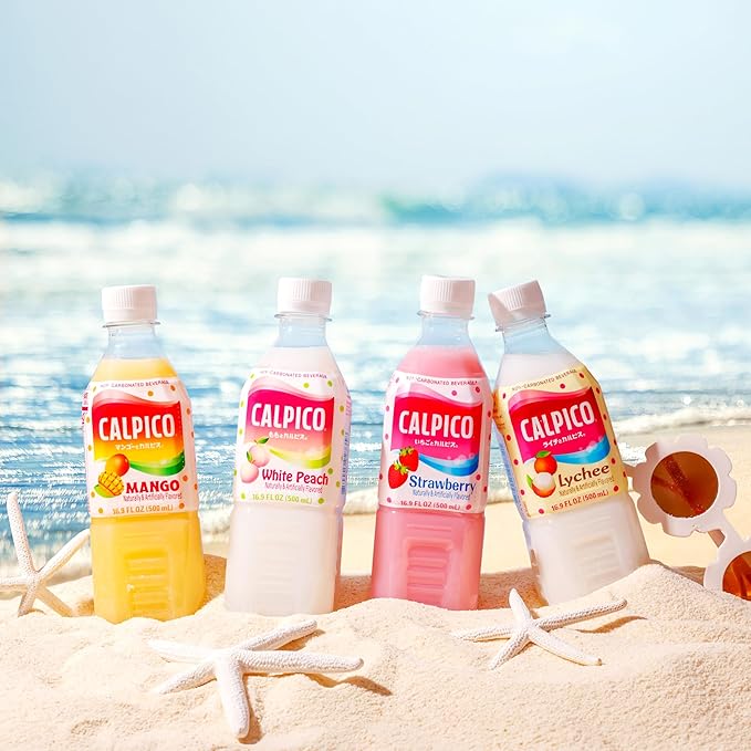 CALPICO 6 Flavor Variety Pack – Smooth, Creamy & Refreshing Non-Carbonated Beverage, Sweet and Tangy, Japanese Lactic Acid Drink, 16.9 Fl oz (Pack of 6)
