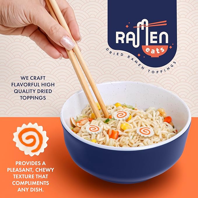 Ramen Eats Dehydrated Fish Cake Narutomaki Noodle Topping 3 OZ (Big Version)