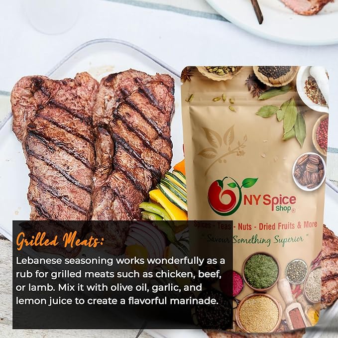 NY Spice Shop Lebanese Seasoning Blend - 6 Ounce Lebanese Spices Seasoning For Cooking and Culinary - Fine Herb Mix for Flatbreads Grilled Foods, Salads and Savory Recipes