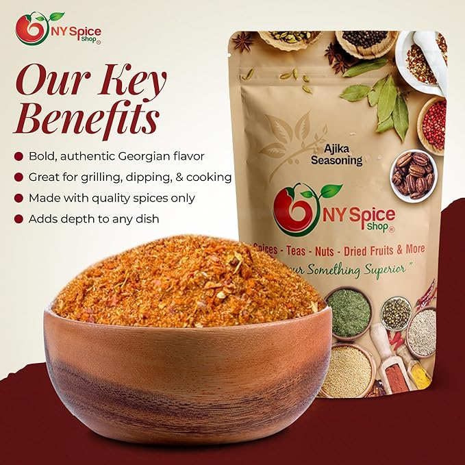 NY Spice Shop Ajika Seasoning - 6 Ounce Natural Blend of Delicious Spices and Seasonings for Grilled Chicken, Georgian Traditional Chicken and Cooking