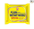 OTTOGI PLAIN INSTANT NOODLE, For all kinds of pot stew, food cooked in a casserole, For Hot Pot, Shabu Shabu, and stews (110g) - 16 Pack