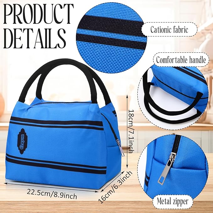 Teacher Appreciation Gifts Bulk Back to School Thank You Insulated Lunch Bags Teacher Reusable Lunch Bags Leakproof Totes End of Year Appreciation Gift for Men Women(12 Pcs,Classic)