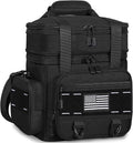 TENKIST Expandable Tactical Lunch Box, Large Insulated Lunch Cooler Bag Heavy Duty Leakproof Lunch Pail for Men Adults Work Office Outdoor Picnic Trips,16L,Black