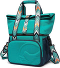 SUNNY BIRD Dual Compartment Lunch Bag Insulated Lunch Box for Women and Men (Turquoise Green)