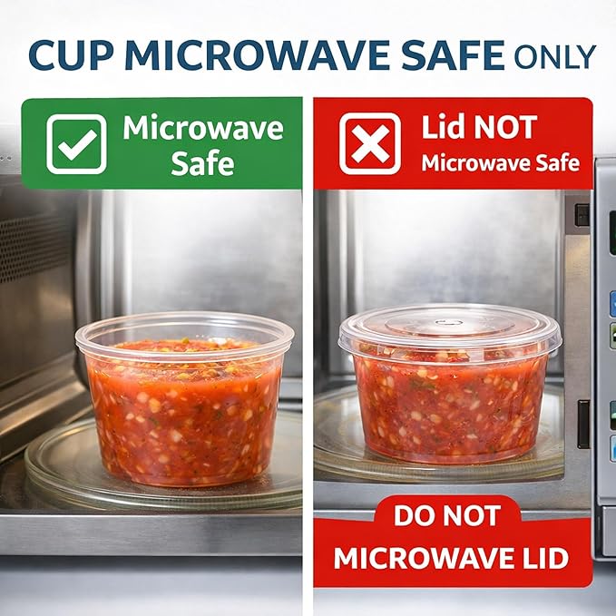 4U'LIFE 5.5 oz Clear Plastic Souffle Cup BPA Free Portion Cup with Lids - 50 Sets