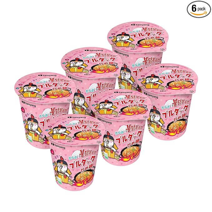[Samyang] Carbo Spicy Chicken Fried Cup Noodles 80g × 6EA / Korean food / Korean ramen (overseas direct shipment)