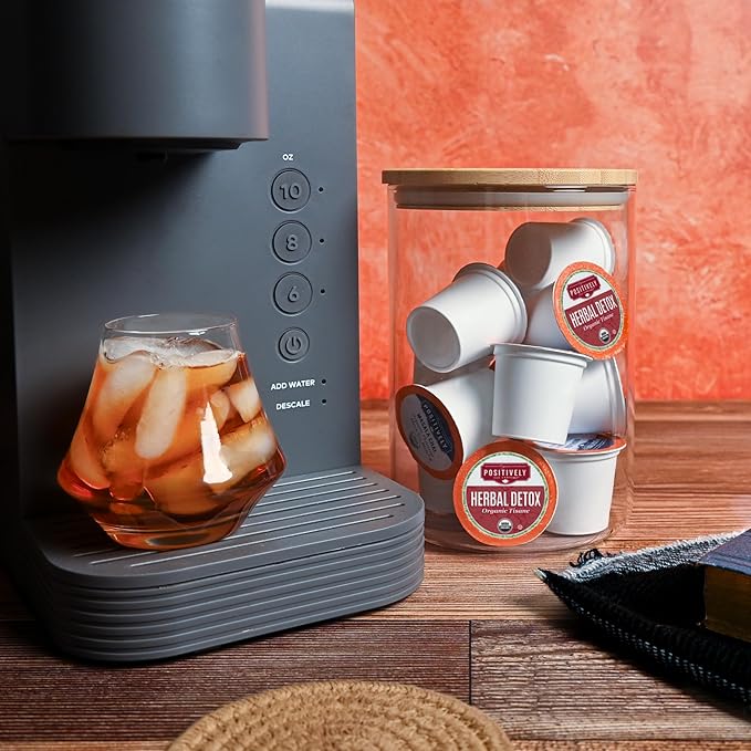 Organic Positively Tea Company, Spearmint & Rosehip Herbal Tea Pods, Naturally Caffeine Free, K-Cup Compatible, 24 Pods