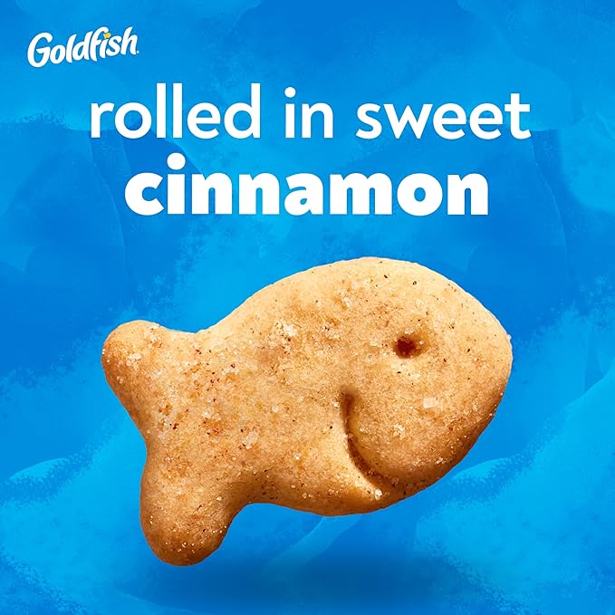 Goldfish Grahams Cinnamon Roll Baked Snack Crackers, 6.6 Oz Bag (Pack of 2)