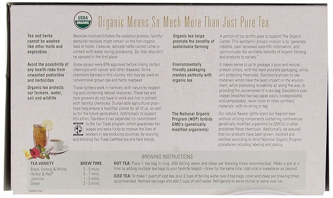 Davidson's Organics, Moroccan Mint, 100-count Unwrapped Tea Bags