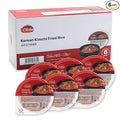 [KCHELIN] Microwaveable Korean Kimchi Fried Rice (Pack of 6), Korean Food, Instant, Quick & Delicious, Shelf- Stable, On-the-Go Meals, 7.05 oz per Bowl