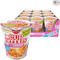 Nissin Cup Noodles Soup, Shrimp Flavor, Microwaveable Paper Cups, Instant Ramen, 2.25 Ounce (Pack of 12)