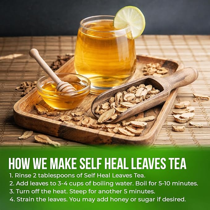 FreshDrinkUS, Premium Self Heal Leaves Loose Leaf Tea – 4oz (113g) Cut & Dried Herbal Leaves | Naturally Aromatic | Caffeine-Free Herbal Infusion | 100% Natural Loose Leaves. Preservative-Free. Vegan