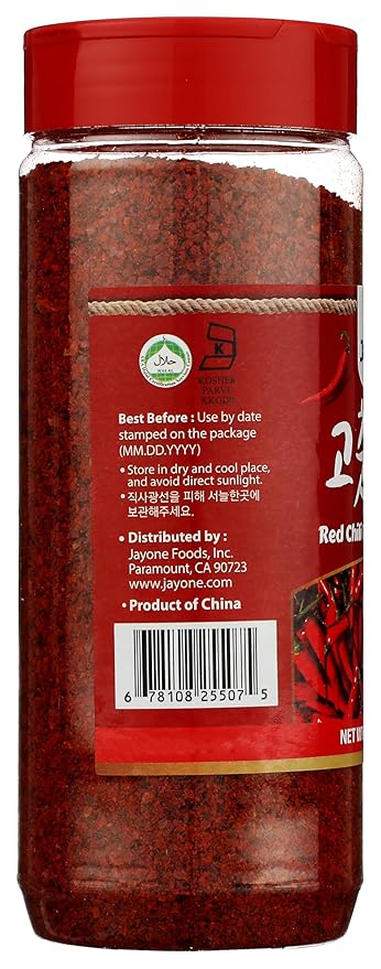 Jayone Red Chilli Powder, Red Pepper Flakes, Spice Seasoning, Korean Gochugaru, for Kimchi, 7.76 oz - Coarse