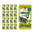 Wang Korean Seaweed Snacks Wasabi Flavor - Crispy Roasted Seaweed Sheets, Healthy Sea Weed Snack, Keto Vegan Gluten-Free - Pack of 16
