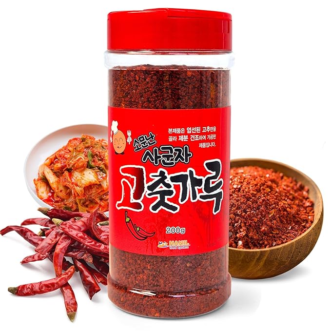 COELO Korean Red Pepper Powder 200g (7oz), Sun-Dried Spicy Gochugaru Chilli Flakes Kimchi Powder Paste Spice Seasoning for Korean & Asian Food, MSG/Gluten/Sugar Free, VEGAN