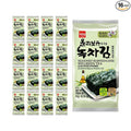 Wang Olive Oil Roasted Seaweed Snack with Green Tea, Gluten-free, Keto-friendly, Vegan, Healthy Snack 0.14 Ounce, Pack of 16