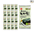 Wang Olive Oil Roasted Seaweed Snack with Green Tea, Gluten-free, Keto-friendly, Vegan, Healthy Snack 0.14 Ounce, Pack of 24