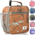 CaCTOUR Lunch Box Kids,Premium Insulated Lunch Bag for Girls Boys,Soft Bag Mini Cooler Back to School Thermal Reusable Lunch Bag for Work School Picnic （Brown Dino