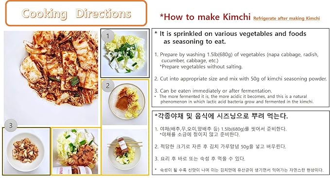 MODUGA's Gourmet Korean Kimchi Seasoning(#1 Original, 1.76Oz (pack of 2)), Kimchi Seasoning Mix Powder, Kimchi Sauce, Rich taste & Healthy seasoning mix, yummy BBQ dry rub for vegetables and meats