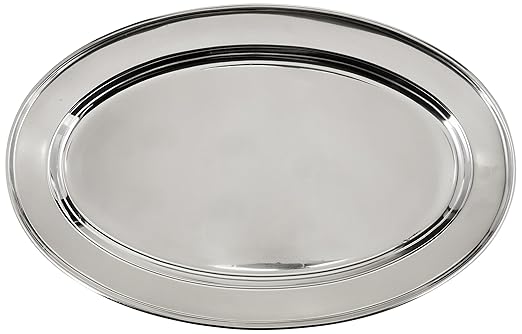 Winco Serving Platter, Oval, 14" x 8-3/4", S/S