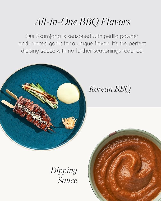 SEMPIO Tojang Ssamjang - Premium Korean Dipping Sauce for BBQ, Vegetables & Meats, Fermented Soybean Paste, Non-GMO (15.9oz/450g)