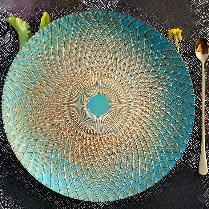 Lead-Free Glass Dinner Plates And Fruit Plates: Stylish, Practical And Perfect For Every Meal (Green)