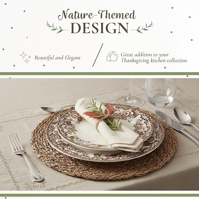 Spode Delamere Dinner Plate 10.5 Inch | Perfect for Thanksgiving and Other Special Occasions | Made in England from Fine Earthenware | Microwave and Dishwasher Safe