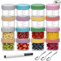 Accguan 16 Pack Glass Baby Food Storage Containers, 4 oz Baby Food Jars with Lids, Baby Food Maker for Microwave & Dishwasher Freezer Safe,BPA Free