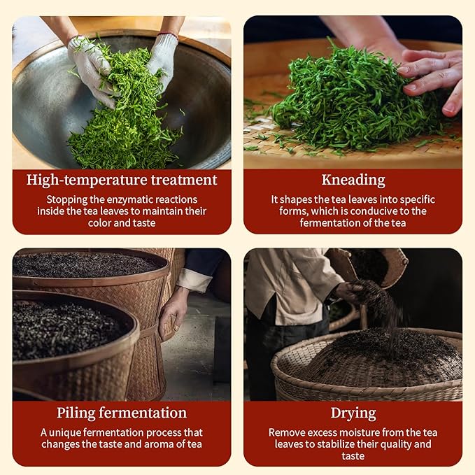XIXICHA Classic Premium Pu-erh Tea Brick Grade AAA Produced in 2020 Aged Ripe Pu 'er Ancient tree Pu 'er tea Cake Worth collecting Produced in Menghai，Yunnan 500g/17.64oz（250g*2）Additive-free Chinese tea（468 cups）普洱熟茶 典藏普洱 云南勐海普洱茶砖