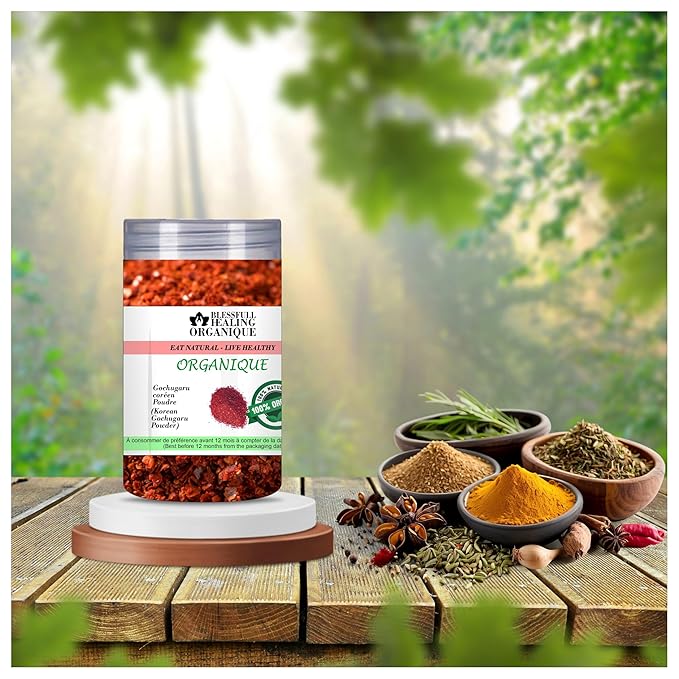 Blessfull Healing Organic Korean Gochugaru Powder (Korean Chilli Pepper Fine Powder) 200 Gram