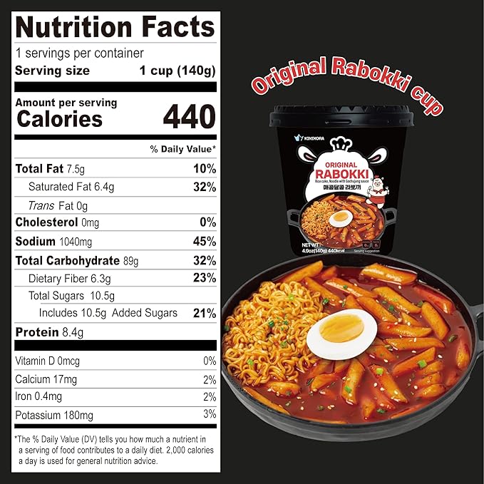 KINIKORA Premium Instant Rabokki Cup - Swicy Flavor, 15-Pack Box – Korean Ramen & Rice Cake (Tteokbokki), Quick & Easy Street Food, Ready in Minutes