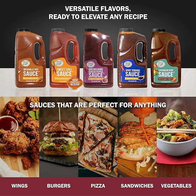 Sauce Craft Spicy Teriyaki Sauce, Bold Umami Heat with a Hint of Sweetness, Perfect for Grilling, Glazing, and Dipping, 0.5 Gallon