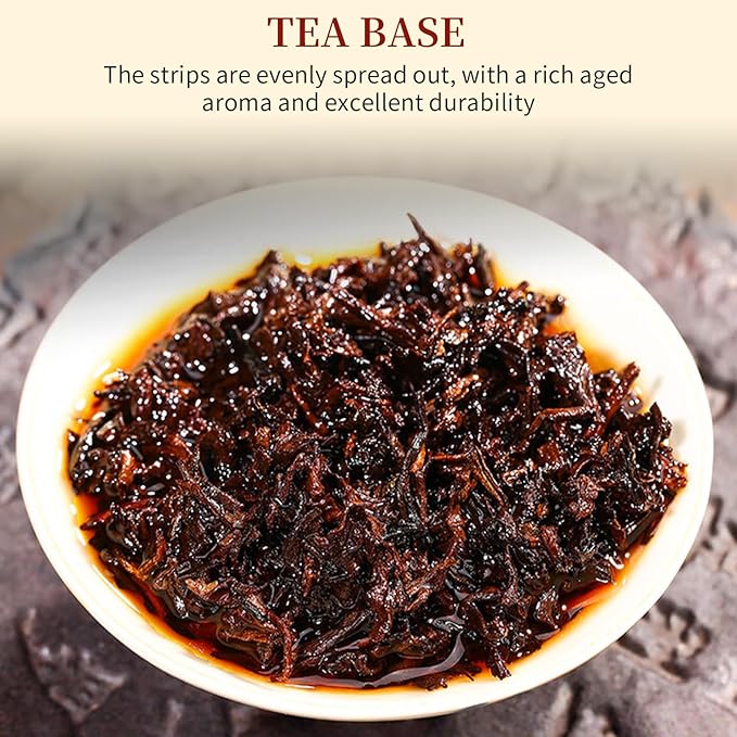 XIXICHA Classic Premium Pu-erh Tea Brick Grade AAA Produced in 2020 Aged Ripe Pu 'er Ancient tree Pu 'er tea Cake Worth collecting Produced in Menghai，Yunnan 500g/17.64oz（250g*2）Additive-free Chinese tea（468 cups）普洱熟茶 典藏普洱 云南勐海普洱茶砖