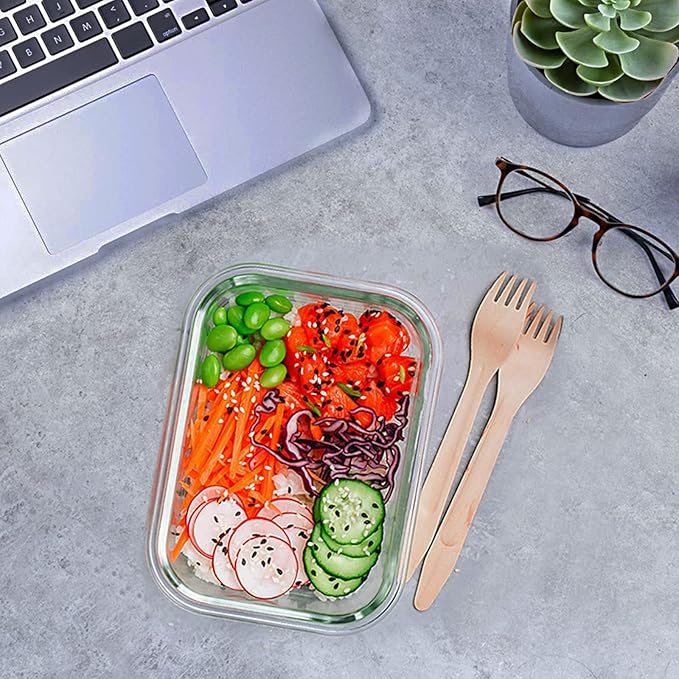KOMUEE 24 Pieces Glass Food Storage Containers Set, Meal Prep Containers, BPA-Free Airtight Glass Storage Containers with lids,Freezer, Microwave and Oven Safe,Pink