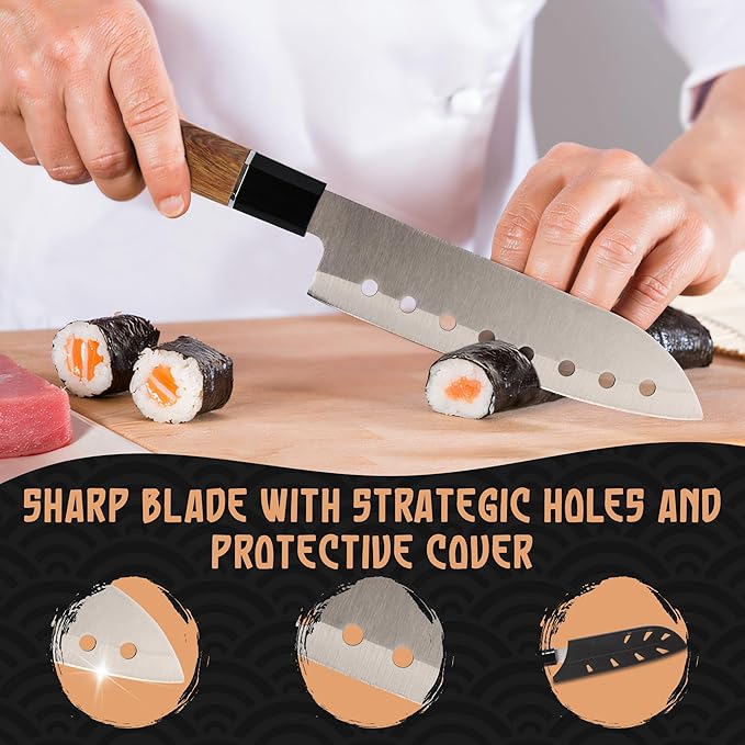 30 Pcs Sushi Making Kit – Sushi Bazooka Maker Kit with Nori Sheets for Sushi, Bamboo Rolling Mat, Easy DIY Roller Set for Beginners at Home, USDA Organic