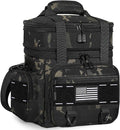 TENKIST Expandable Tactical Lunch Box, XLarge Insulated Lunch Cooler Bag Heavy Duty Leakproof Lunch Pail for Men Adults Work Office Outdoor Picnic Trips,25L,Black-Camo
