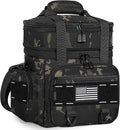 TENKIST Expandable Tactical Lunch Box, Large Insulated Lunch Cooler Bag Heavy Duty Leakproof Lunch Pail for Men Adults Work Office Outdoor Picnic Trips,16L,Black-Camo